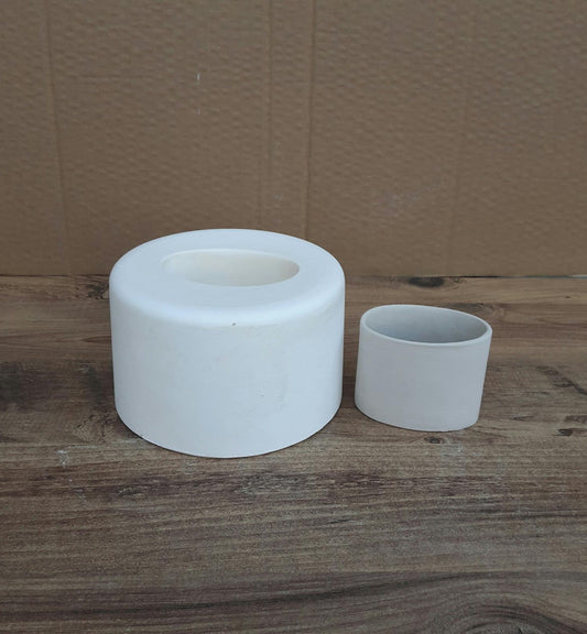 EK053 Plaster Mold Elliptical Planter - Cup Mold 7.5x6cm