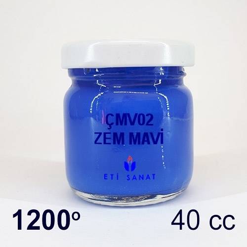 ÇMV02 - UNDERGLAZE DECORATIVE PAINT EARTH BLUE 900-1200 Degrees ELEGANCE
