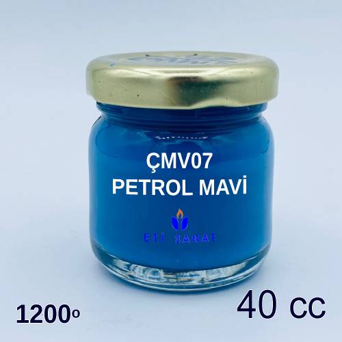 ÇMV07 - UNDERGLAZE DECORATIVE PAINT PETROL BLUE 900-1200 Degrees ELEGANCE