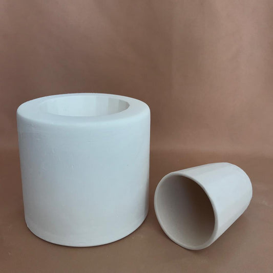 EK083 - Decorated Cup Plaster Mold 8x10cm