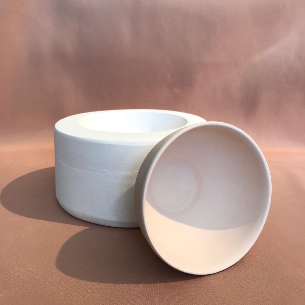 EK102 - Rim Glazed Footed Bowl Mold 12x7cm