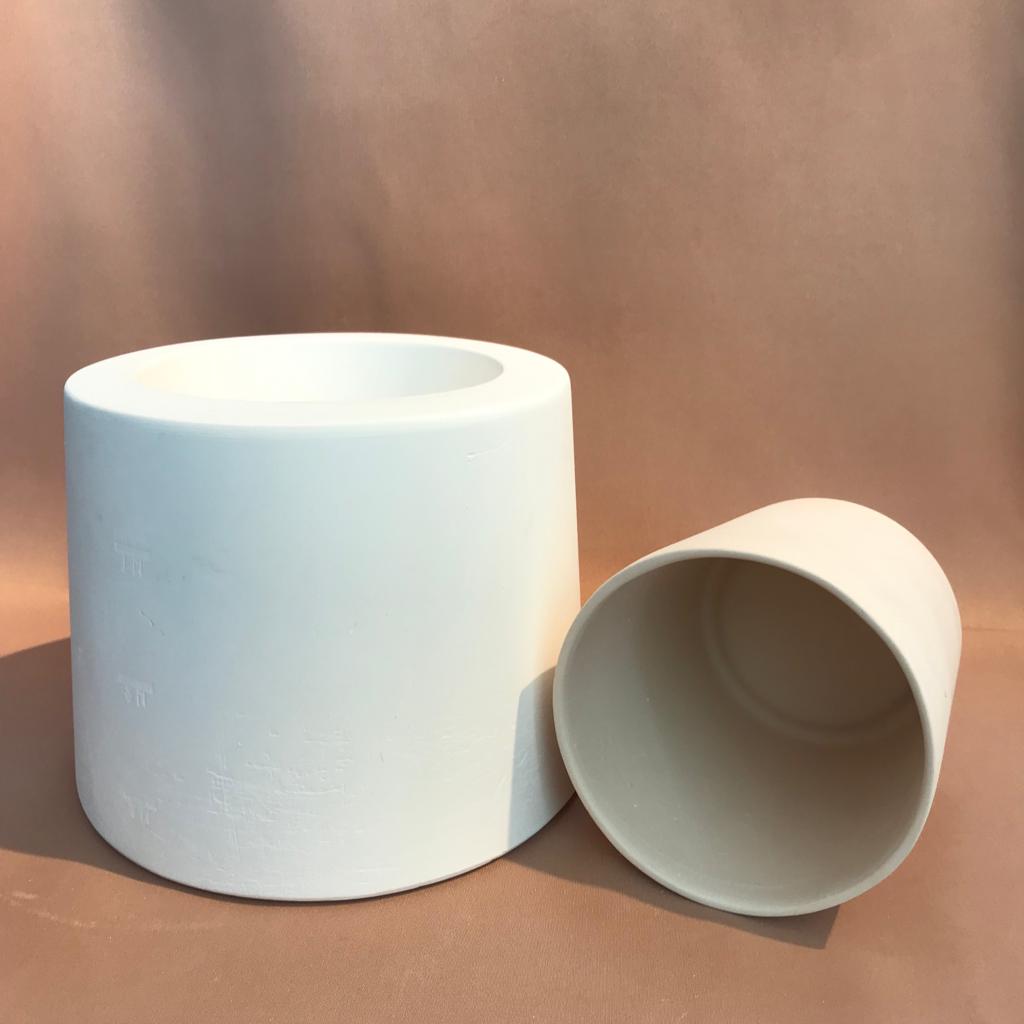 EK501 - Ceramic Casting Mold - Pot with Glaze Rim 8x10