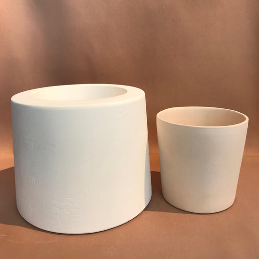 EK501 - Ceramic Casting Mold - Pot with Glaze Rim 8x10