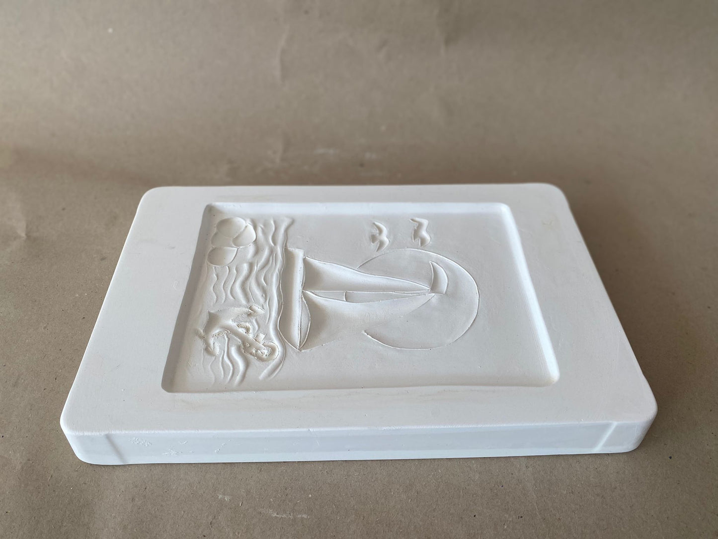 Ceramic pottery Mold, PRESS-MOLD SAILBOAT Clay Press