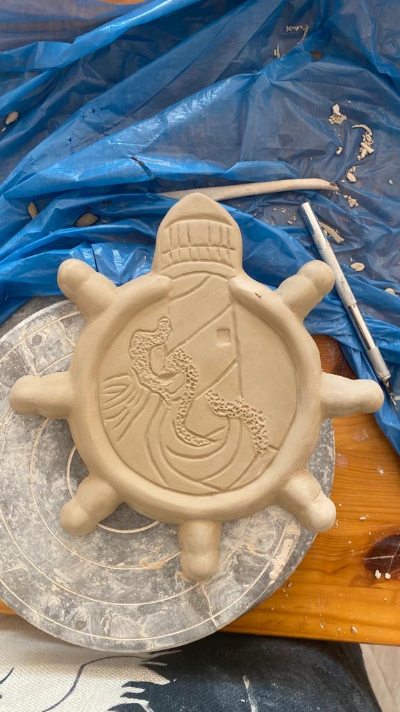 Ceramic pottery Mold, PRESS-MOLD HIP'S WHEEL Clay Press