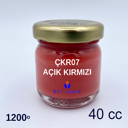 ÇKR07 - UNDERGLAZE LIGHT RED 900-1200 Degrees ELEGANCE