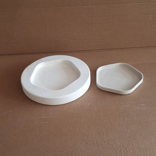 PLASTER MOLF for PENTAGONAL PLATE Slip Casting plate mold