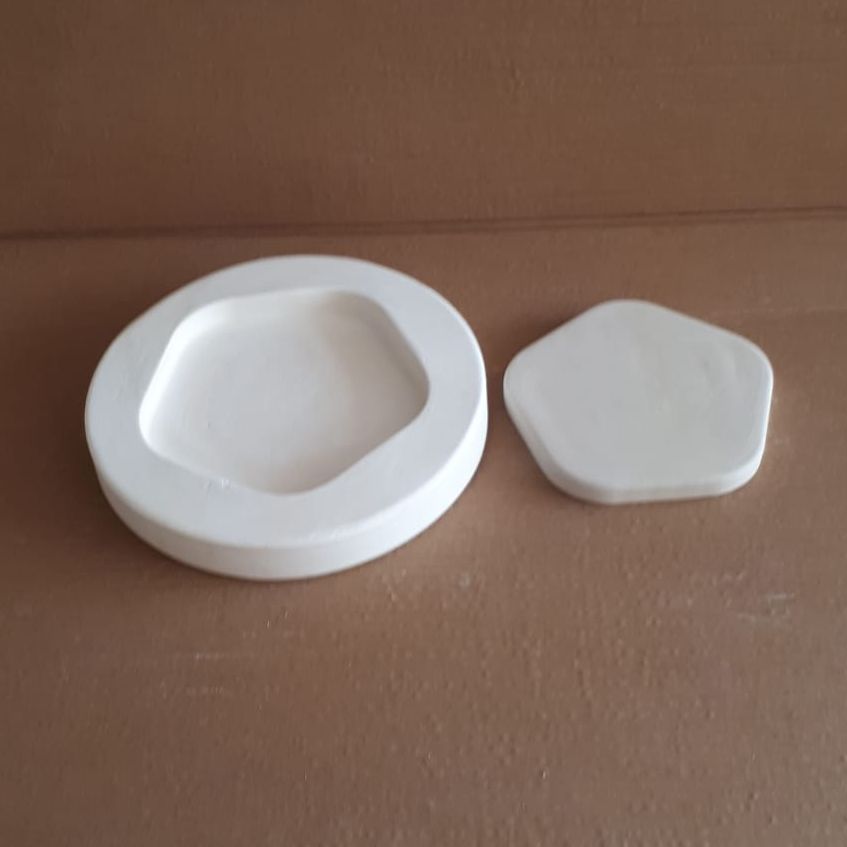 PLASTER MOLF for PENTAGONAL PLATE Slip Casting plate mold