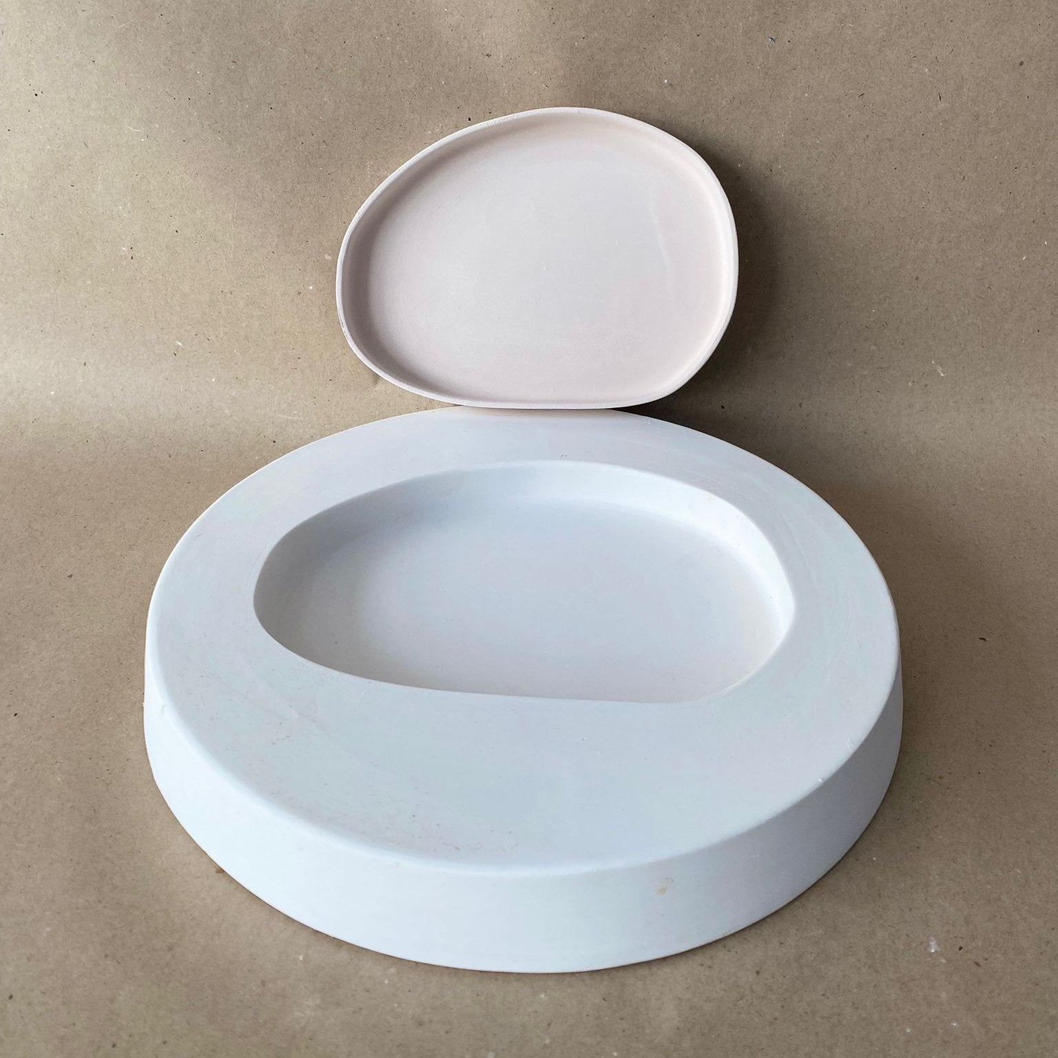 PLASTER MOLD for AMORPH SHAPED PLATE, SLIP CASTING, PLASTER CERAMIC